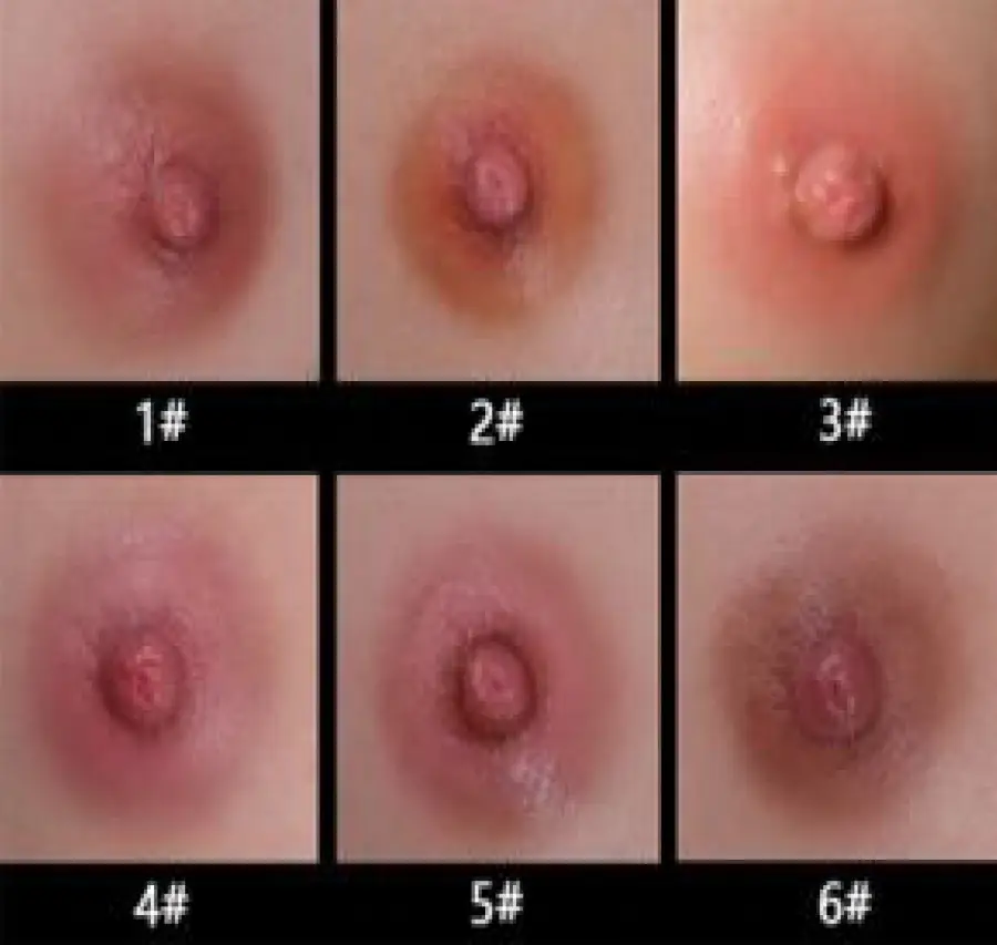 Custom areola color option for silicone dolls